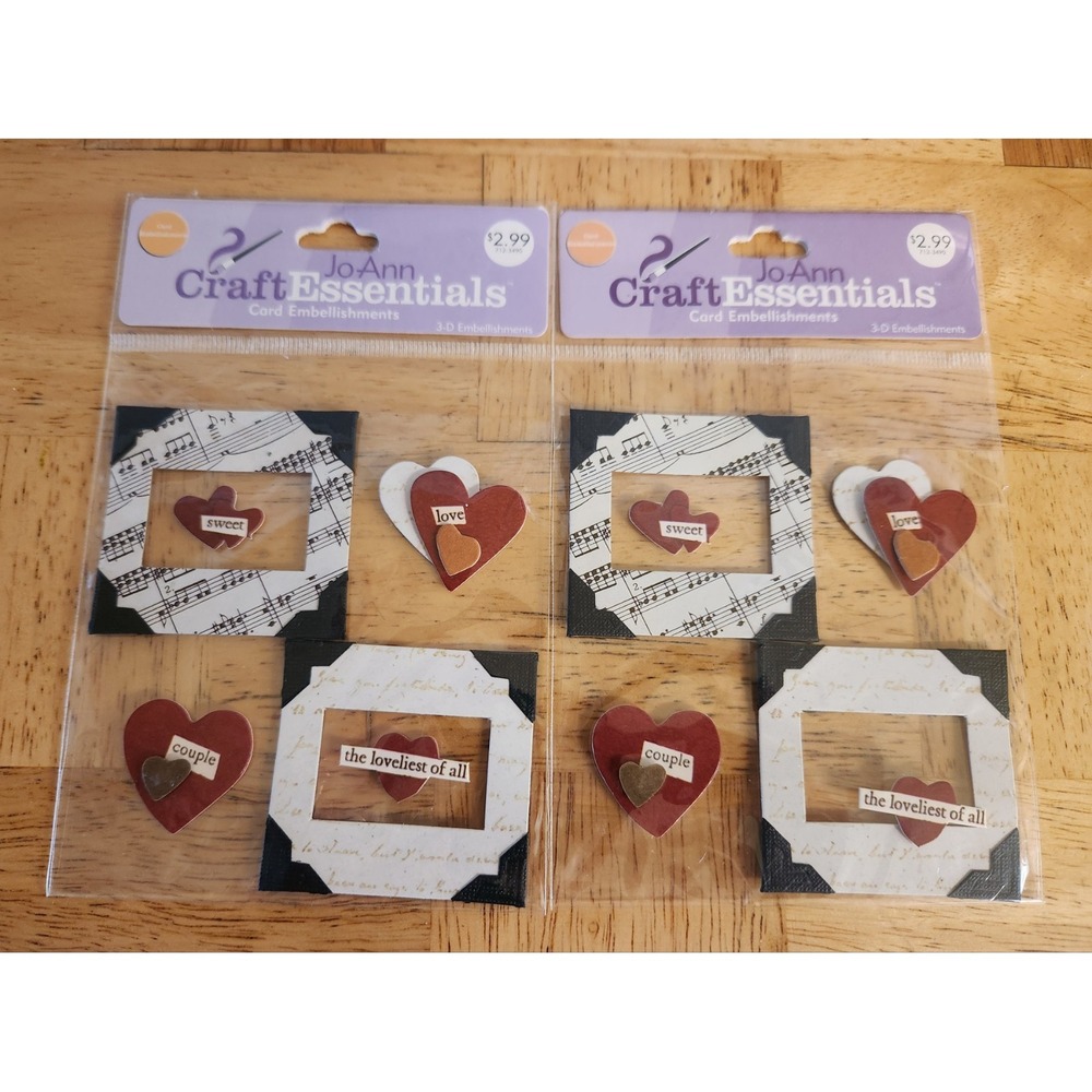 2 NEW PACKS~Frames of Love Couple Sweet Loveliest Music Craft Essentials Sticker